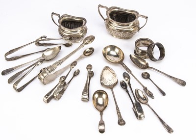 Lot 410 - A collection of Georgian and Victorian and later silver