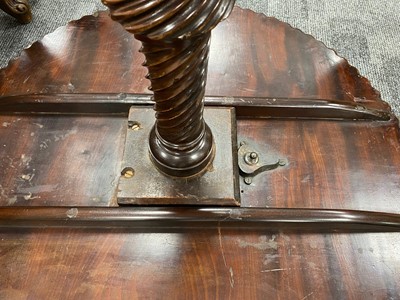 Lot 28 - A William IV Irish mahogany snap top tripod table
