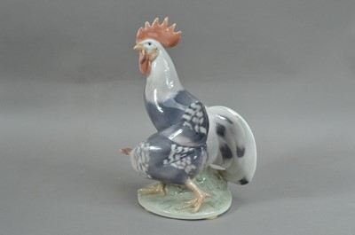 Lot 281 - A Royal Copenhagen porcelain figural group of a cockerel and hen