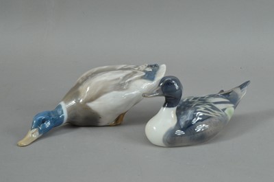 Lot 290 - Two Royal Copenhagen porcelain ducks