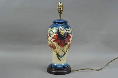 Lot 301 - A Moorcroft pottery lamp base