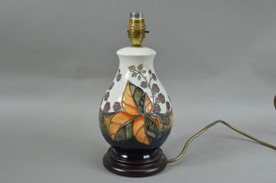 Lot 302 - A Moorcroft pottery lamp base