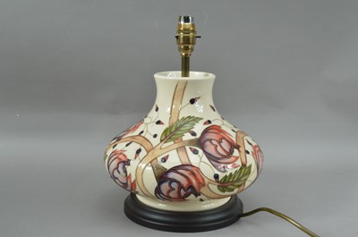 Lot 303 - A Moorcroft pottery lamp base