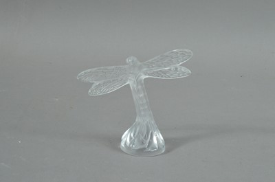 Lot 307 - A Lalique glass dragonfly