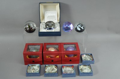 Lot 310 - A collection of glass paperweights
