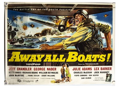 Lot 408 - Away All Boats (1956) Quad Poster