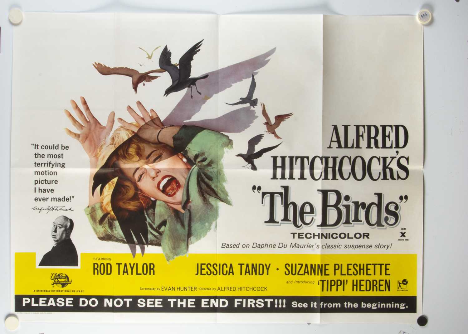 Lot 412 - The Birds (1963) Quad Poster