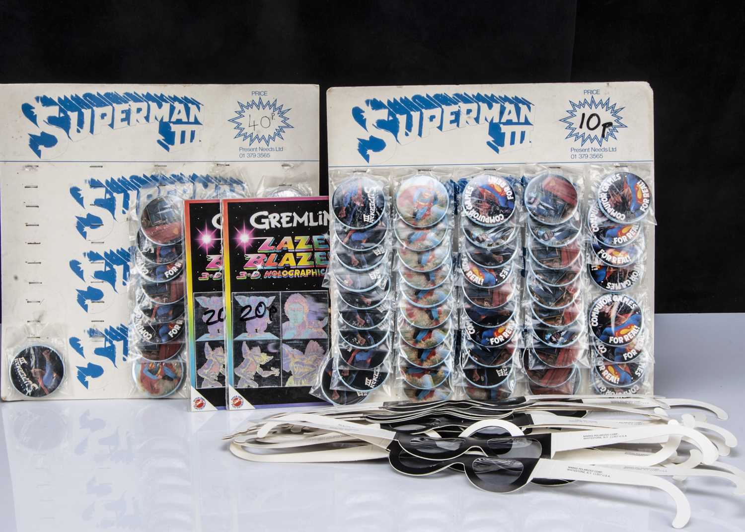 Lot 437 - Superman III Pin Badges