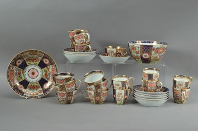Lot 325 - A mid 19th century porcelain part tea and coffee set