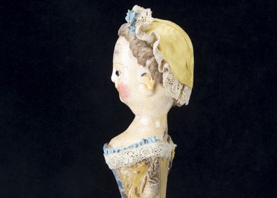 Lot 7 - A very rare English wooden doll circa 1740
