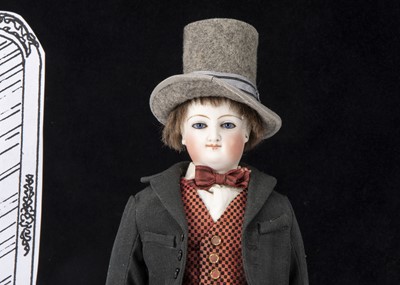Lot 17 - A Smiling Bru gentleman fashion doll 1870s