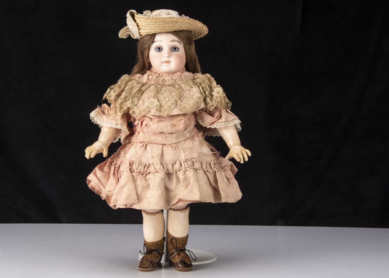 Lot 22 - An early Portrait Jumeau pressed bisque bebe size 7