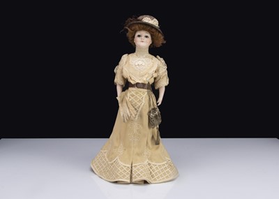 Lot 63 - A rare Kestner 172 Gibson Girl shoulder-head doll circa 1905