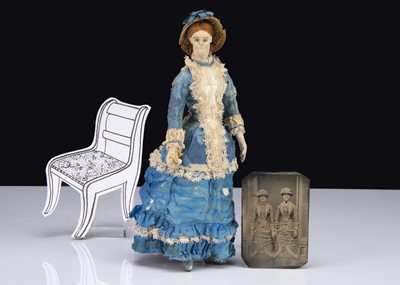 Lot 70 - A late 19th century hand-stitched cloth doll