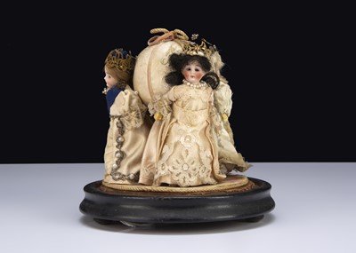 Lot 71 - An unusual early 20th century pin cushion commemorating three Queens of Great Britain