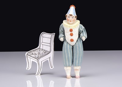 Lot 76 - An unusual bisque clown doll
