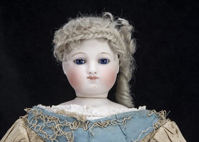 Lot 97 - A fine Eugene Barrois pressed bisque swivel head fashionable doll 1860s