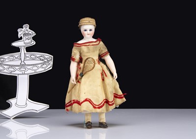 Lot 98 - A small French pressed bisque fashionable doll