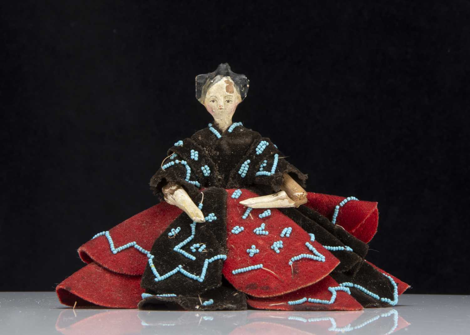 Lot 105 - An unusual 19th century Grodnerthal pen-wipe dolls’ house doll