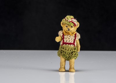 Lot 132 - A Hertwig all-bisque teddy bear dolls’ house doll