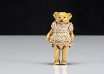 Lot 136 - A Hertwig all-bisque teddy bear dolls’ house doll