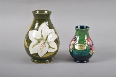 Lot 341 - Two Moorcroft pottery baluster vases