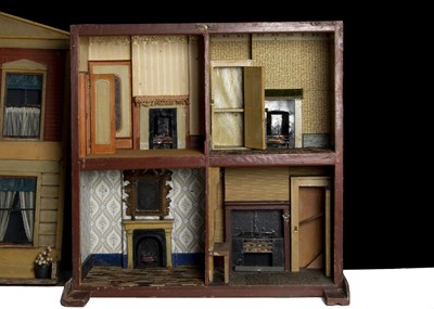 Lot 144 - A 19th century Silber & Fleming type box back dolls’ house