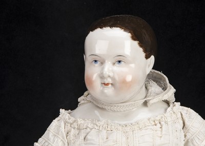 Lot 160 - A rare 19th century German china shoulder head infant