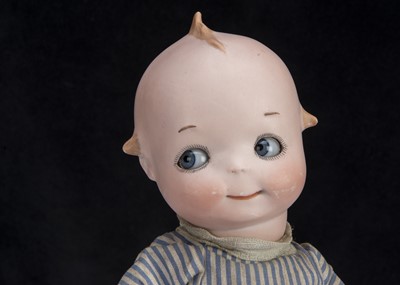 Lot 175 - A rare Armand Marseille 240 Topknot googly glass eyed doll