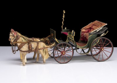 Lot 185 - A late 19th century French tinplate Victoria carriage