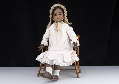 Lot 195 - A large Simon & Halbig black 1078 child doll