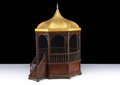 Lot 201 - A late 19th century wooden model bandstand