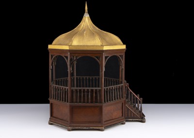 Lot 201 - A late 19th century wooden model bandstand