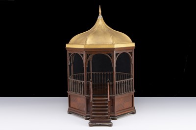 Lot 201 - A late 19th century wooden model bandstand