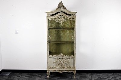 Lot 35 - A late 19th century Louis VX style painted display cabinet