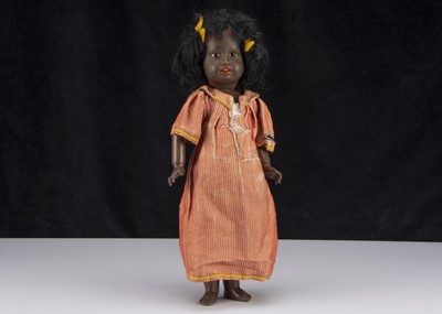Lot 239 - A Gebruder Kuhnlenz black doll impressed 34-27