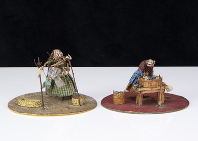 Lot 281 - An unusual pair of 19th century paper model of a washday