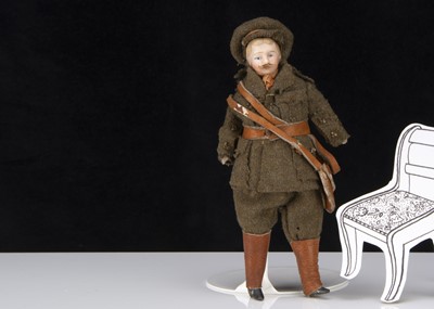 Lot 298 - A German dolls’ house shoulder head 1st World War soldier doll