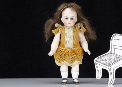 Lot 306 - A larger scale French all-bisque dolls’ house doll