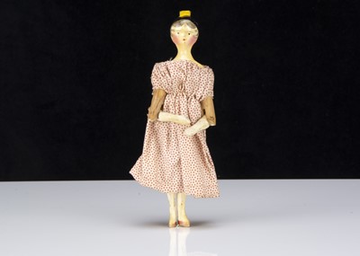 Lot 312 - A fine Grodnerthal painted wooden dolls’ house doll