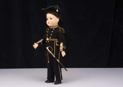 Lot 342 - A German composition headed doll in very fine British Navy Admiral uniform