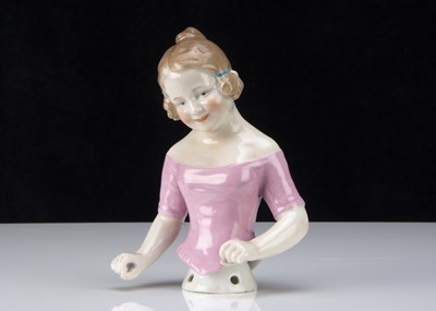 Lot 355 - An unusual German young woman half-doll