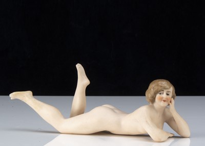 Lot 363 - A German bisque Bathing Beauty with moulded hair