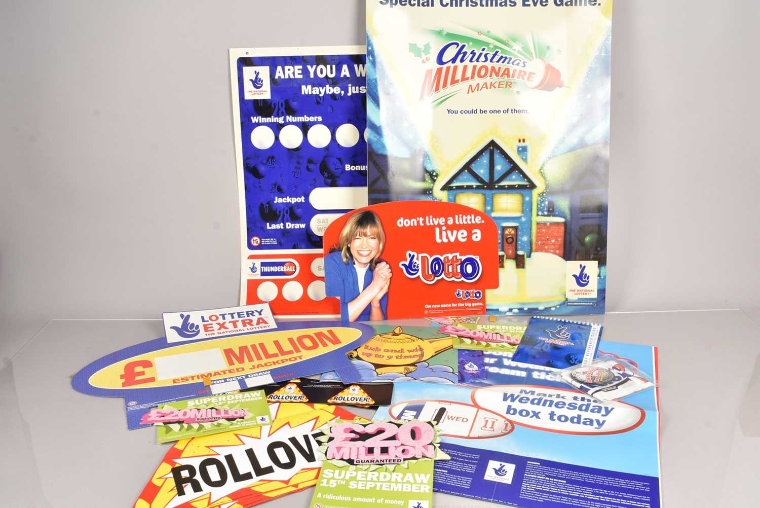 Lot 107 - A quantity of National Lottery Advertising items