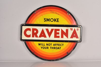 Lot 119 - A vintage Craven ''A'' enamel advertising sign