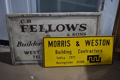 Lot 121 - Two vintage Builders signs