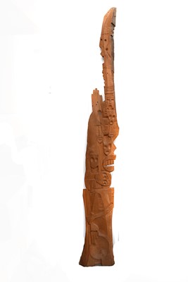 Lot 267 - A large modern carved wood artwork