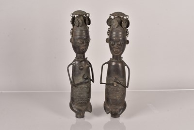 Lot 270 - A pair of cast metal figures