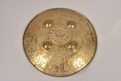 Lot 271 - A Middle Eastern Brass circular shield
