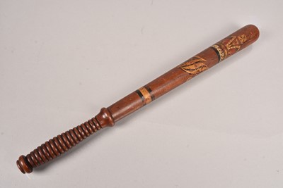 Lot 319 - A Victorian Police Constable painted wooden truncheon